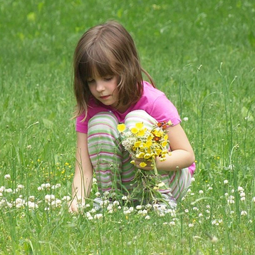 6th Wedding Anniversary Gift List Traditional, Modern, Gem Stone: child picking flowers