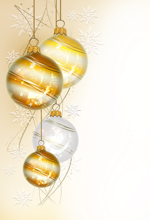 Christmas Holiday Bath and Shower Decor Ideas: Gold Ornaments