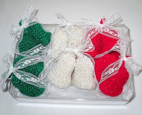 Knit Bell a Holiday Craft Pattern: So quick and easy it takes about 15 minutes per bell.