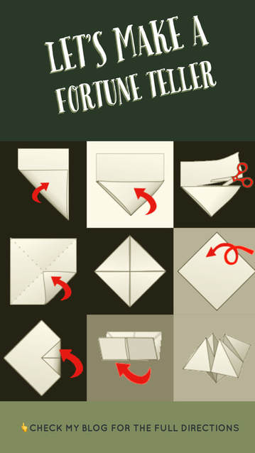 Origami Paper Fortune Teller aka Cootie Catcher