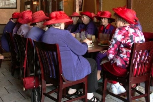 Vintage Red Hat Society Blazer and Hat